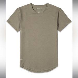 BYLT NWT Drop-Cut: LUX men’s tshirt. Color: olive. Size: XL.